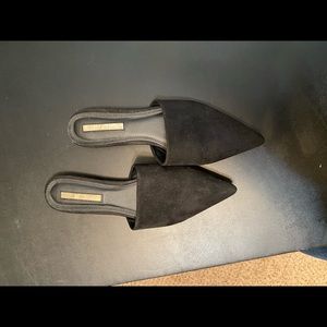 Black Suede mules